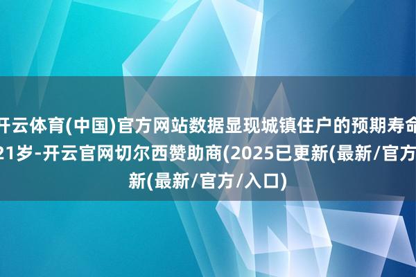 开云体育(中国)官方网站数据显现城镇住户的预期寿命为75.21岁-开云官网切尔西赞助商(2025已更新(最新/官方/入口)