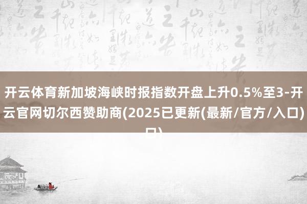 开云体育新加坡海峡时报指数开盘上升0.5%至3-开云官网切尔西赞助商(2025已更新(最新/官方/入口)