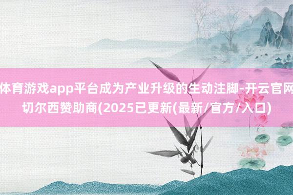 体育游戏app平台成为产业升级的生动注脚-开云官网切尔西赞助商(2025已更新(最新/官方/入口)